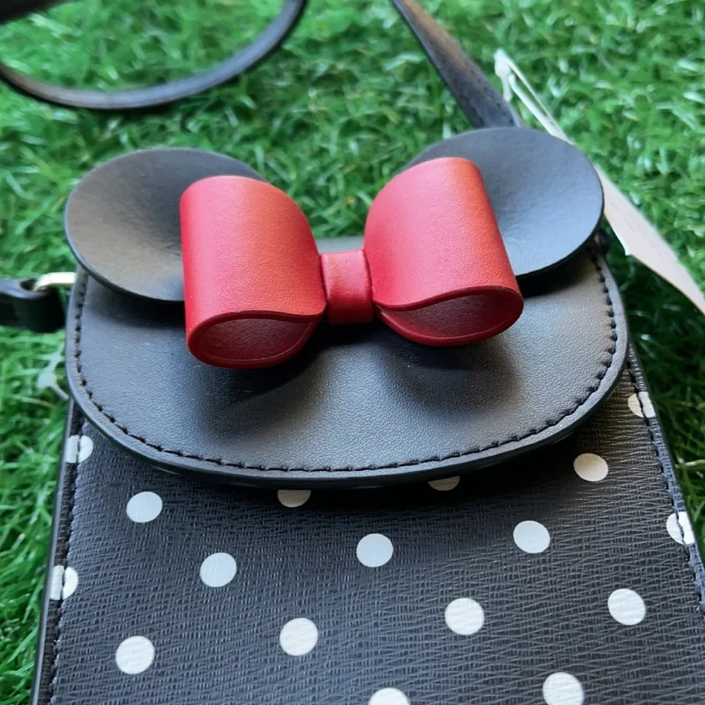 disney x kate spade new york minnie mouse north south flap phone crossbody